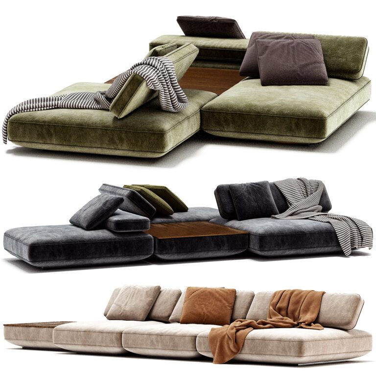 AGIO Modular SOFA Paola Lenti (365340) 3D model - Download 3D model ...