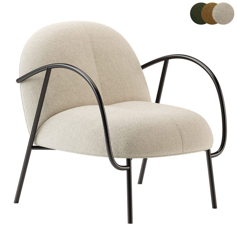 Half And Half Lounge armchair (365864), 3d model 1