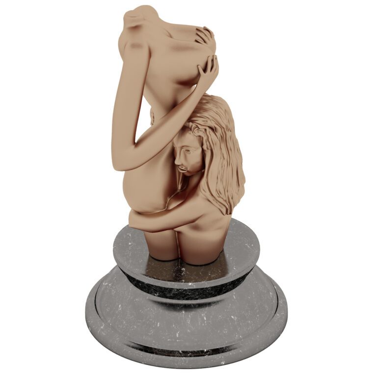 Closeness Bronze figurine  (366271), 3d model 1