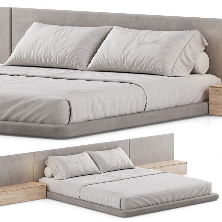 Double bed 05 (367782), 3d model 1