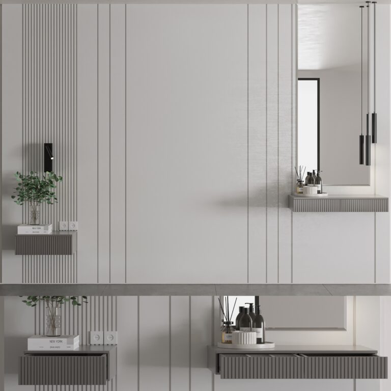Туалетный и прикроватный столик Bedroom Wall Composition 01 (368737), 3д модель 1