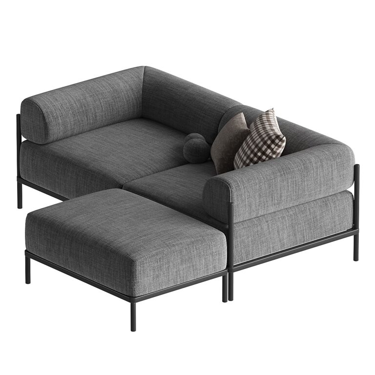 NOAH LIVING Sofa with chaise longue (370935) 3D model - Download 3D ...