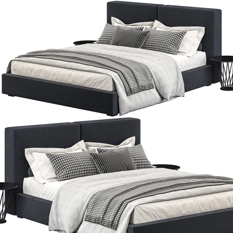 Кровать Living Divani Neowall (371119), 3д модель 1