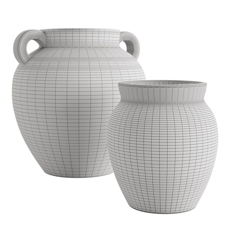 Ceramic Model Chambray Artisan Handcrafted Ceramic Vases 3d model (372787) 3D model ...