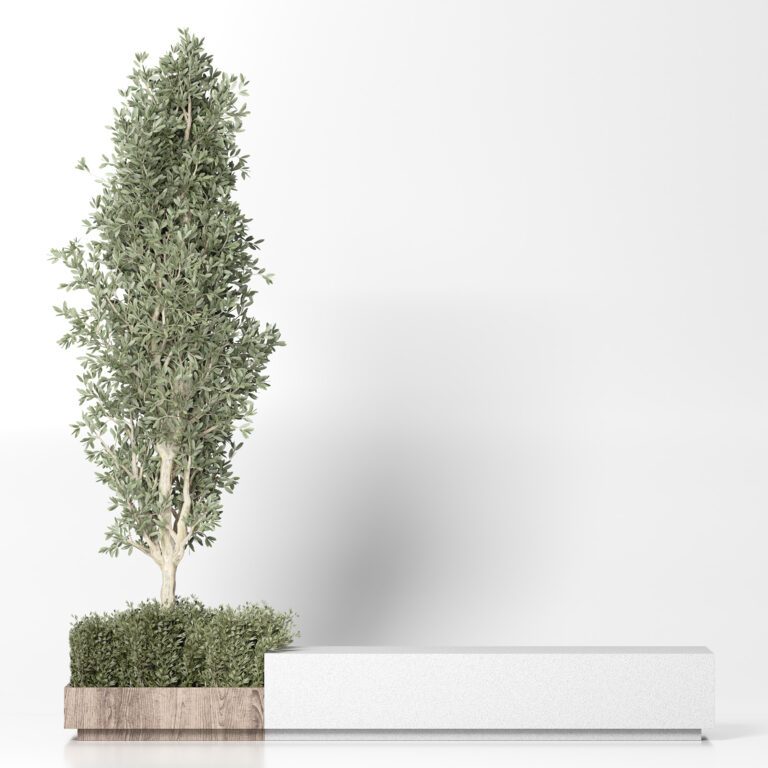 Urban bench and tree 08 (372855) 3D model - Download 3D model Urban ...
