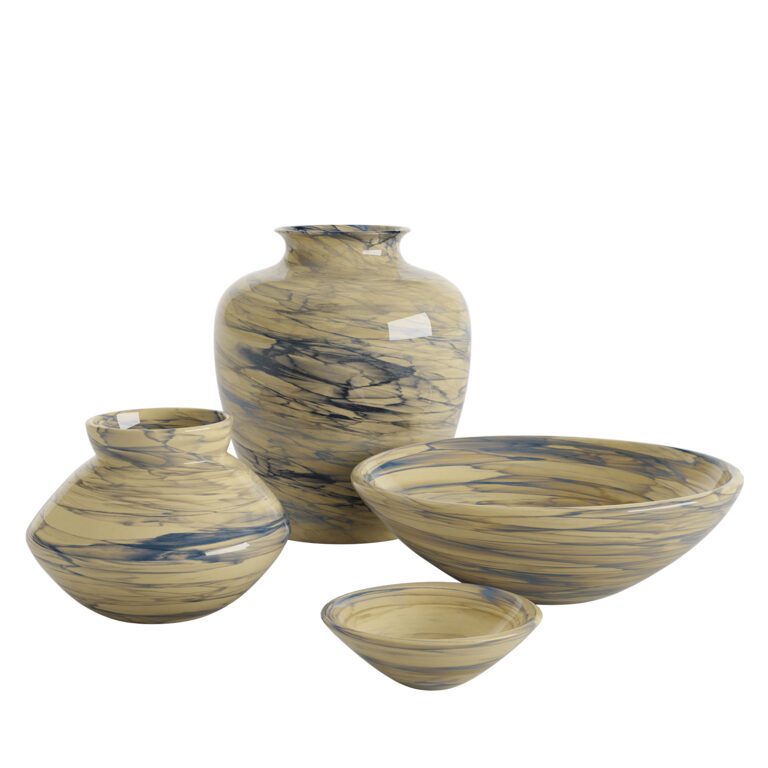 Ceramic Model Handcrafted Marbled Ceramic Collection vases (373459) 3D model ...