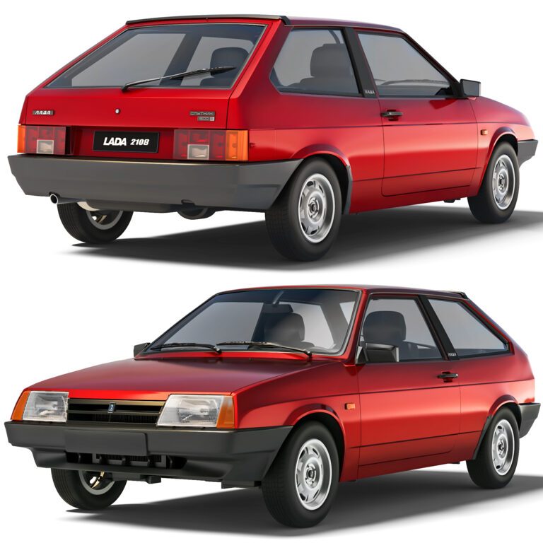 1991 VAZ Lada 2108 Sputnik car (374742), 3d model 1