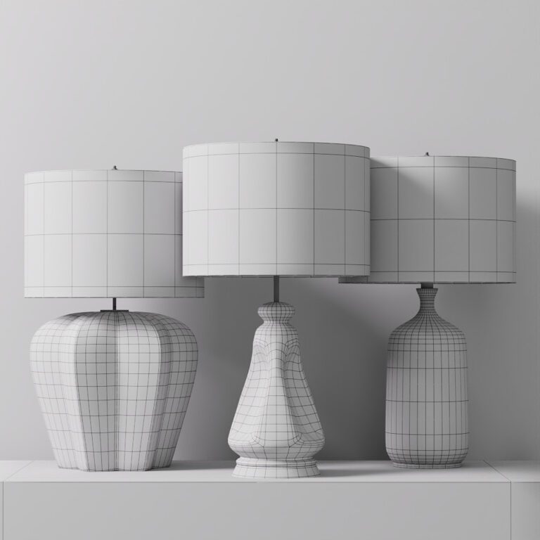 Luxury table lamps (375641) 3D model - Download 3D model Luxury table ...