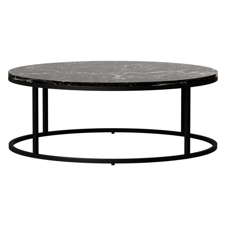 Журнальный столик SMART ROUND BLACK MARBLE (375817), 3д модель 1
