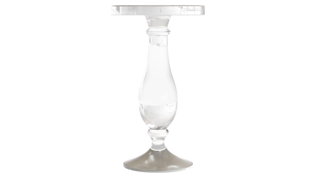 Modern Acrylic Clear Round End Table with Pedestal (375945) 3D model ...