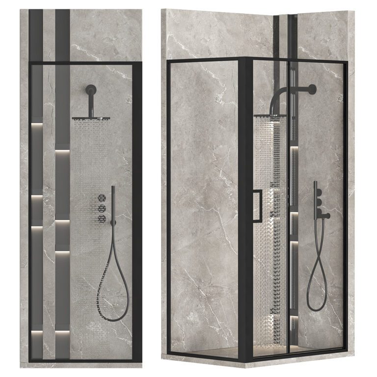 Shower cabin 02 (376167), 3d model 1