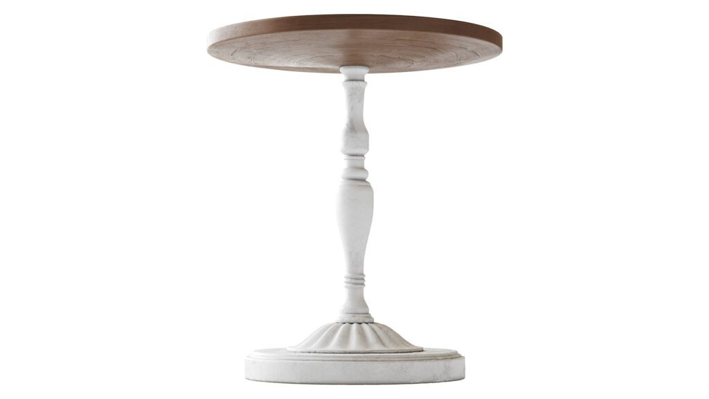 Vintage Round Side Table (376255) 3D model - Download 3D model Vintage ...