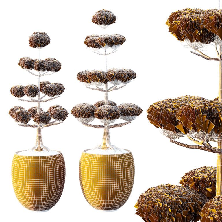 Sphere Tree Potted sphere tree03 (376791) 3D model - Download 3D model Potted ...