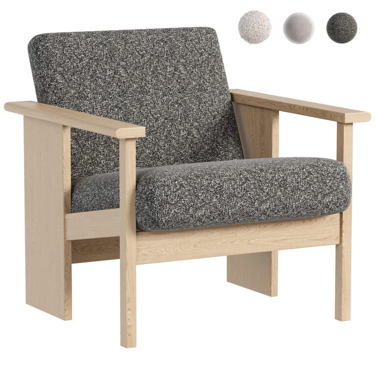 Block Lounge Chair (376984) 3D model - Download 3D model Block Lounge ...