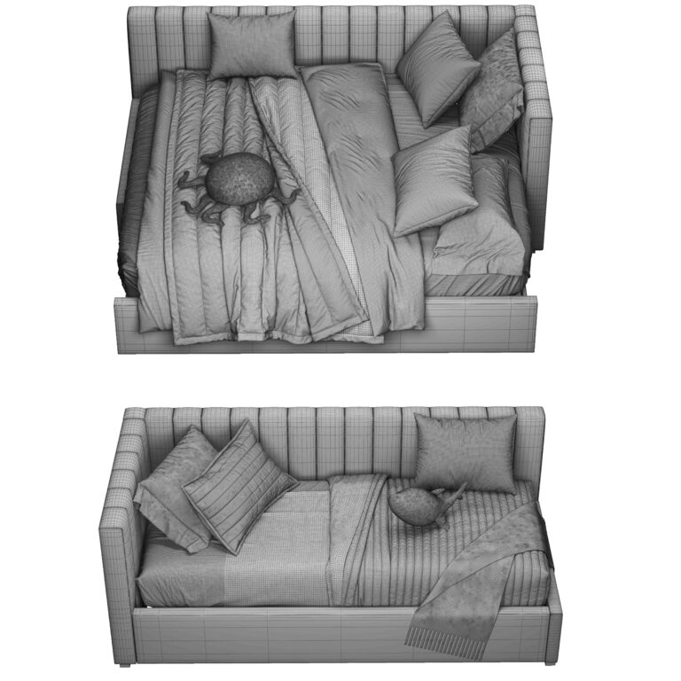 Nathan Corner Bed (377437) 3D model - Download 3D model Nathan Corner ...