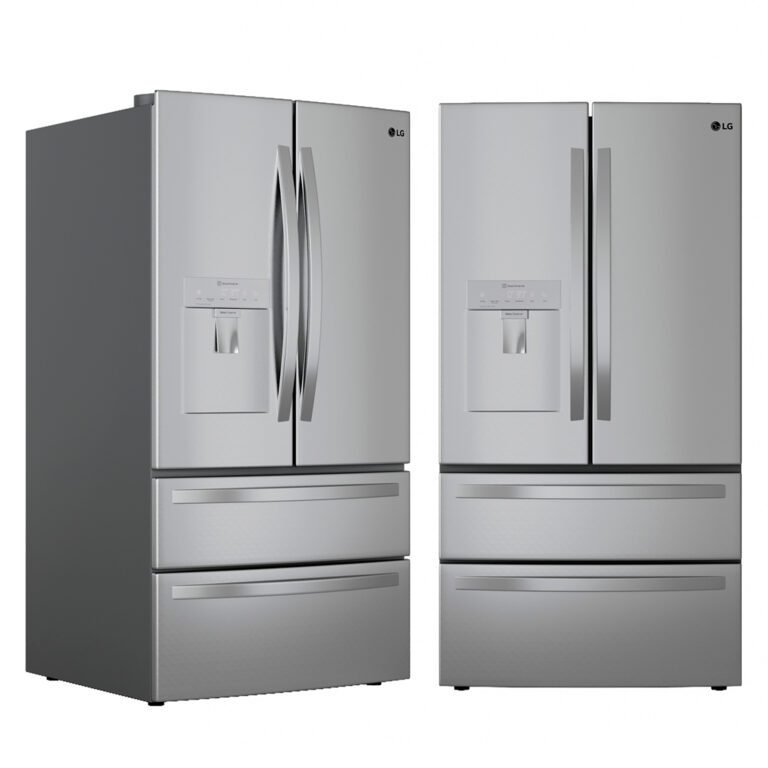 French Door Refrigerator (377810) 3D model - Download 3D model French ...