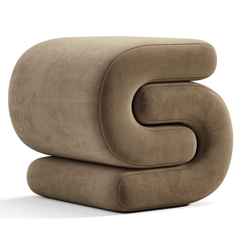 Пуф Jaszlyn Upholstered  (377872), 3д модель 1