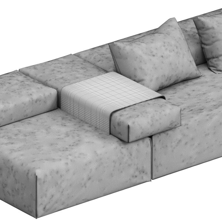 Luca Nichetto Combination 04 CINDER BLOCK modular sofa (378678) 3D ...