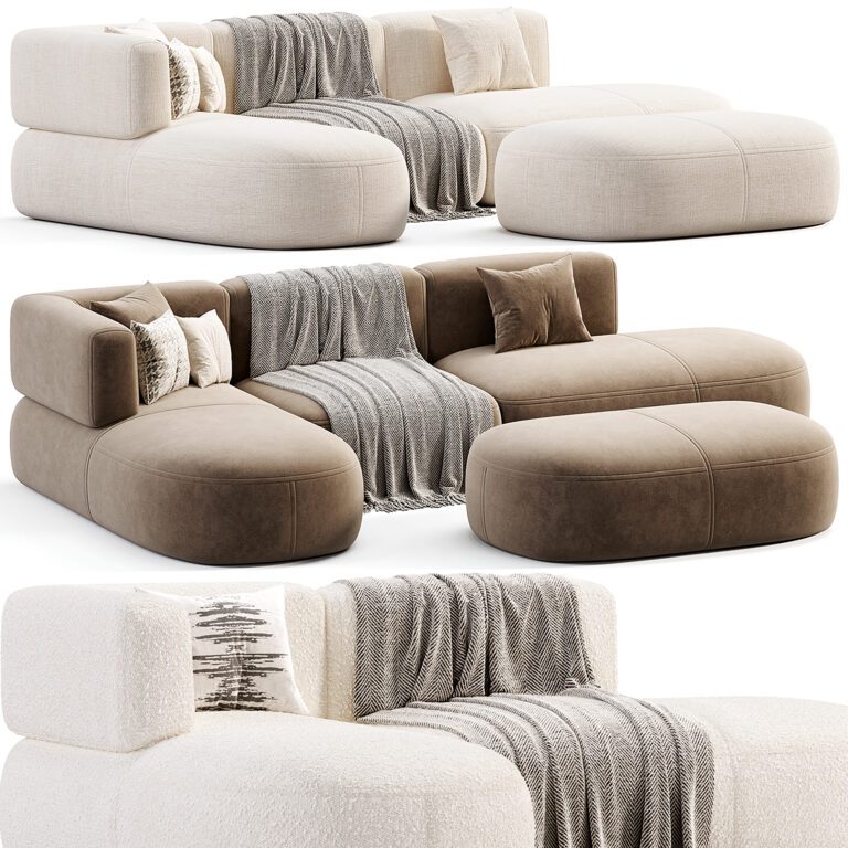 Patricia Urquiola 553 Bowy Sofa (379680), 3d model 1