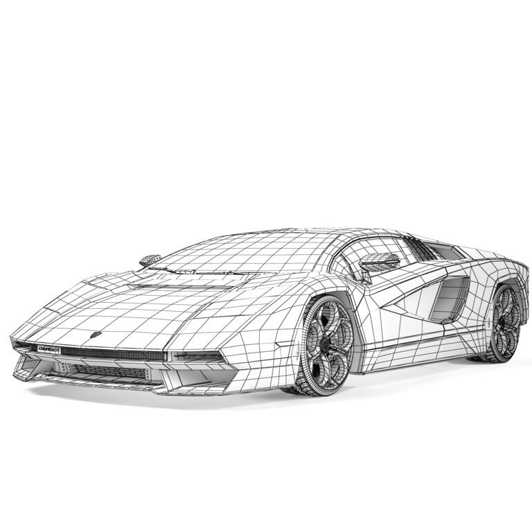 Lamborghini Countach LPI 800-4 2021 car (380172) 3D model - Download 3D ...
