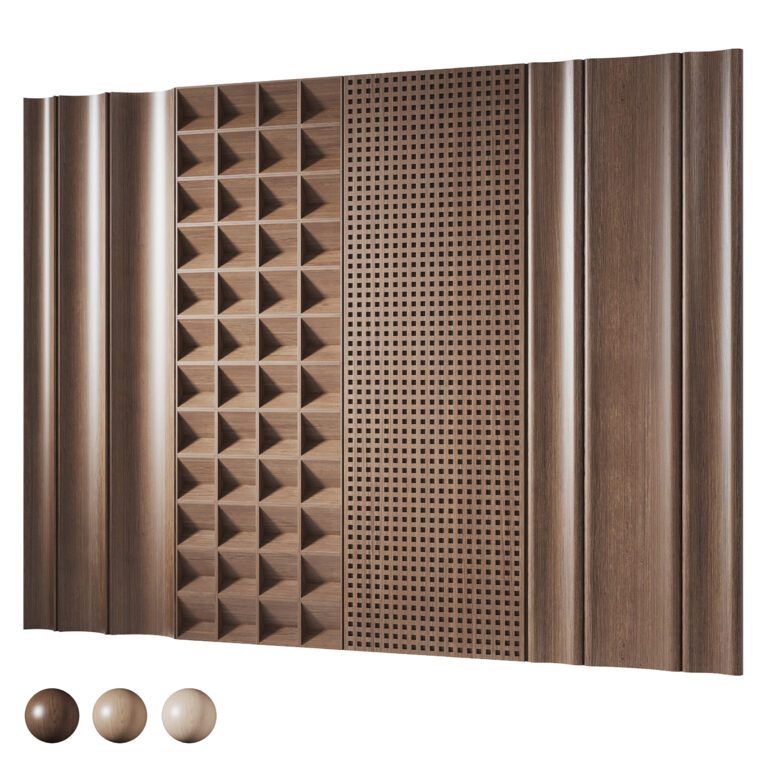 Decorative wooden panels 11 (380376) 3D model - Download 3D model ...