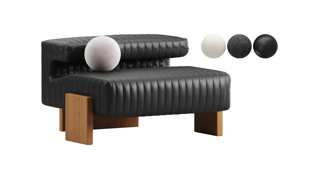 Moroso loveseat стілець (381079), 3d модель 1