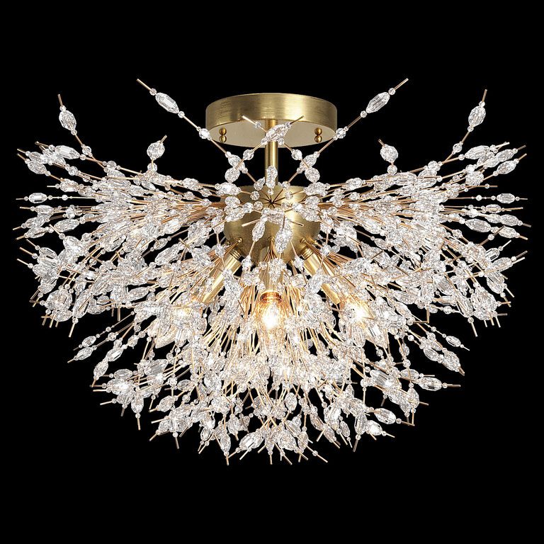 Flush-Mount 3D models - Material flushmount ceiling lighting: crystal ...