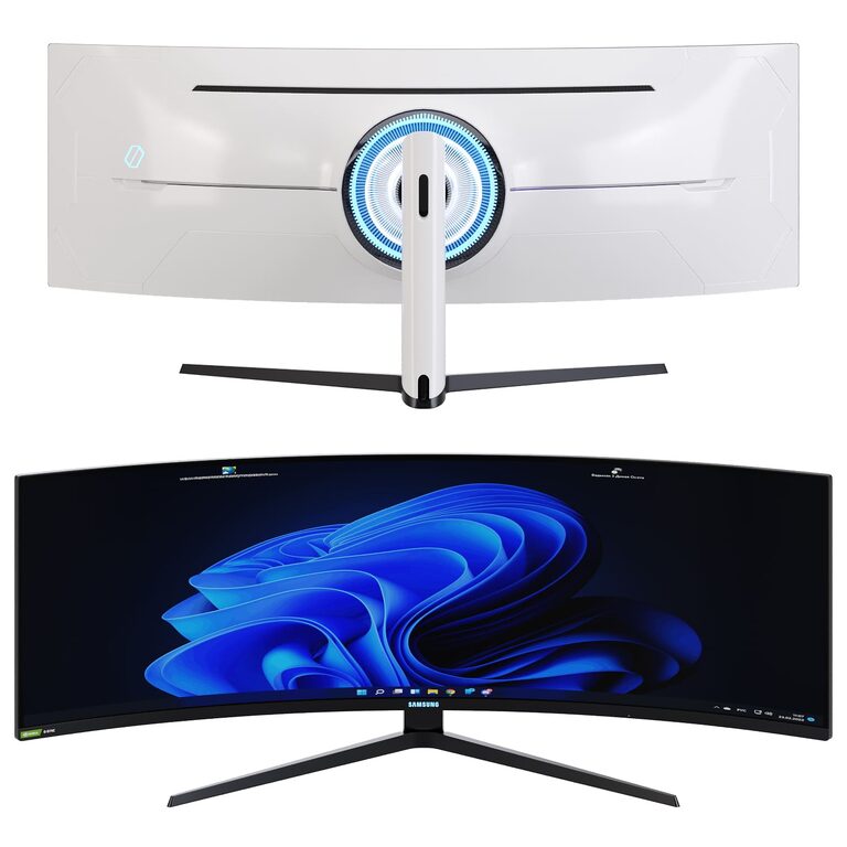 Монитор Odyssey G9 QLED Dual-QHD (381914), 3д модель 1