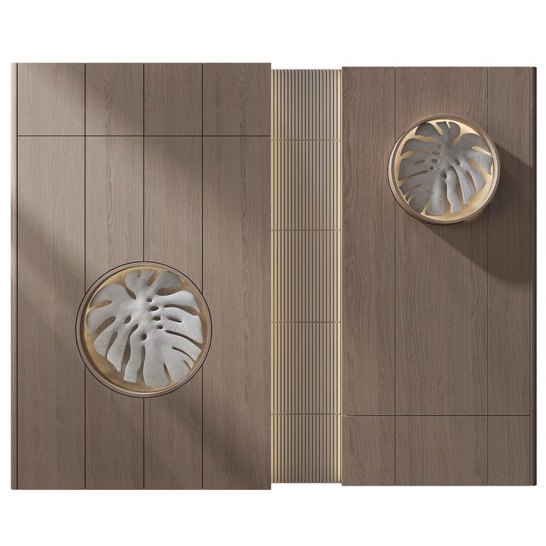 Monstera Wall Panel Decor (382159), 3d model 1