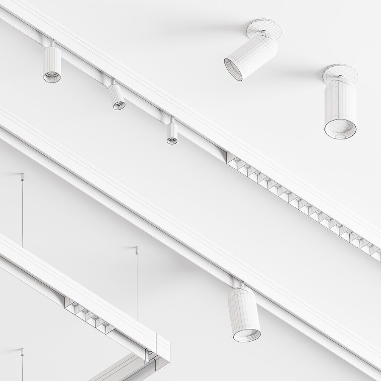 Kit Intra Lighting Track spotlight Intra Lighting Lynar set 2 (382186) 3D model - Download ...