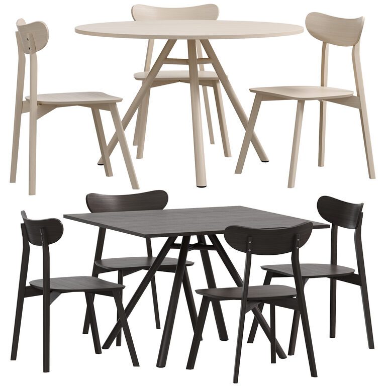 Table Mart And Chair Safina Dining set (382217), 3d model 1