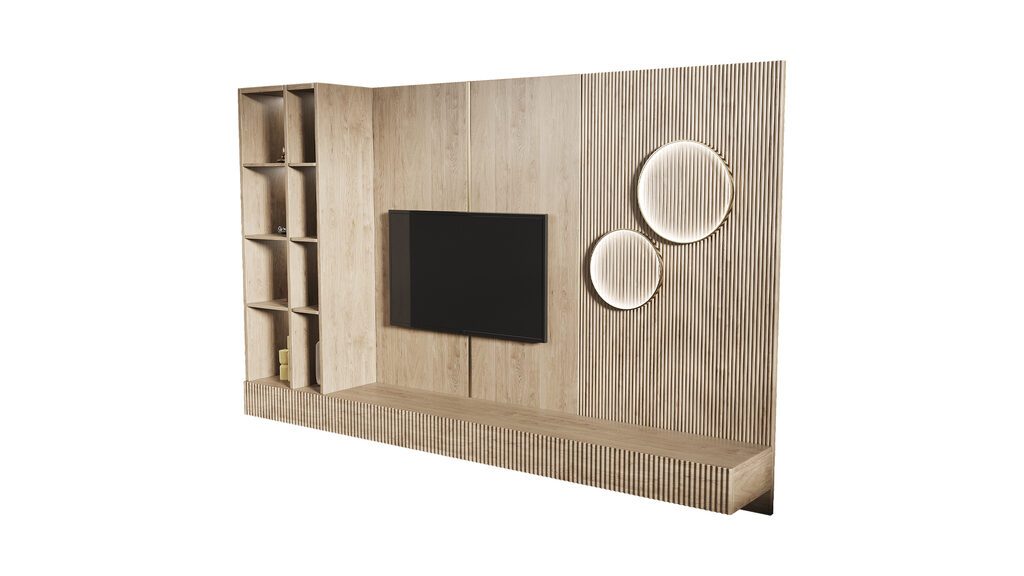 Tv wall set 1 (382411), 3d model 1