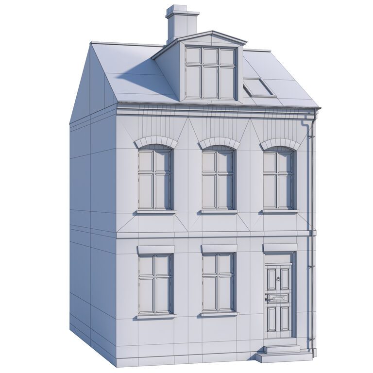 Brick Building 01 (382431) 3D model - Download 3D model Brick Building ...