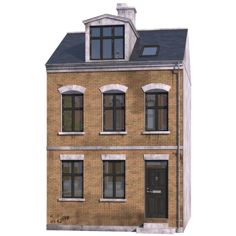 Brick Building 01 (382431) 3D model - Download 3D model Brick Building ...