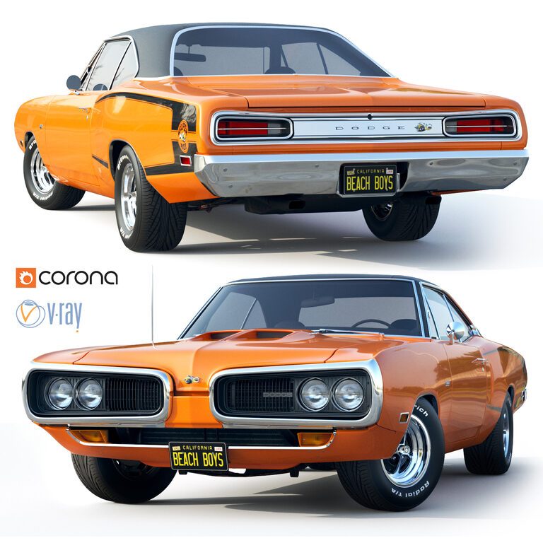 Dodge Super Bee 1970 car (382437), 3d model 1
