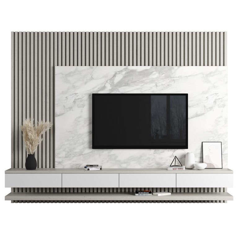 TV Wall 086 (382509), 3d model 1