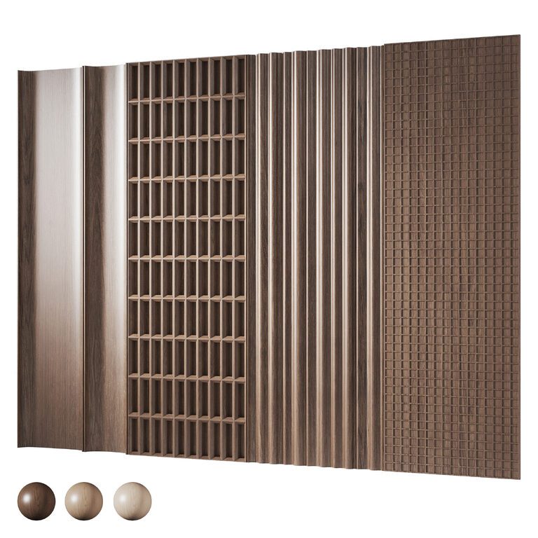 Decorative wood panels 13 (382545) 3D model - Download 3D model ...