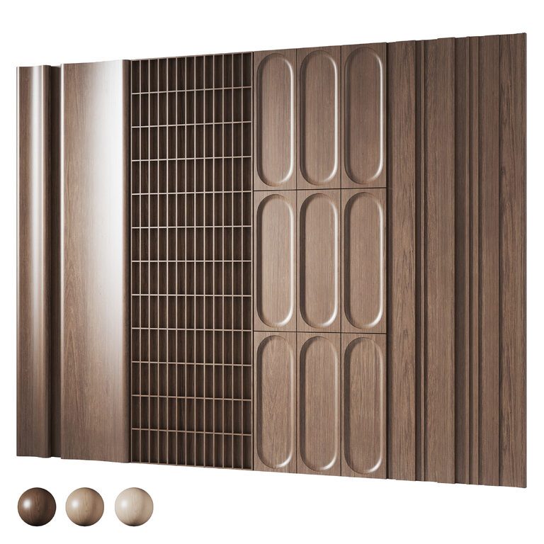 Decorative wood panels 14 (382546) 3D model - Download 3D model ...