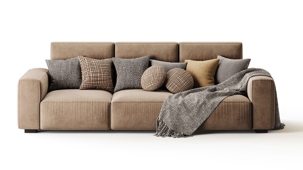 Beige Standard Sofa (382565) 3D model - Download 3D model Beige ...