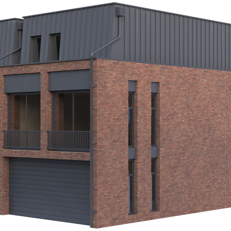 Brick Building 03 (382927) 3D model - Download 3D model Brick Building ...