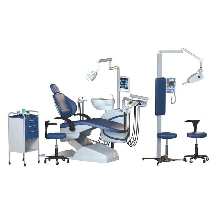 Dental chair unit set (384076) 3D model - Download 3D model Dental ...