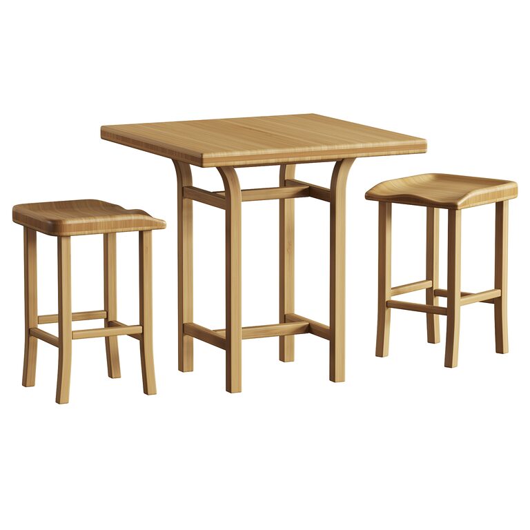 Стол и табурет Caramelized Tulip Counter Heigh (384381), 3д модель 1