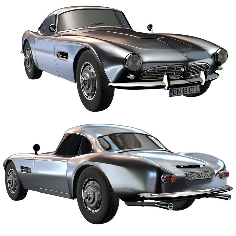 Автомобиль BMW 507 (384692), 3д модель 1