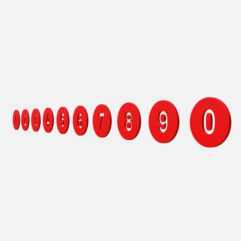 Round Numbers Animation Collection of round numbers red (384986) 3D model - Download 3D model ...