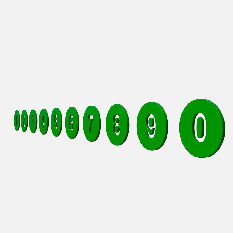 Round Numbers Animation Collection of round numbers green (384987) 3D model - Download 3D model ...