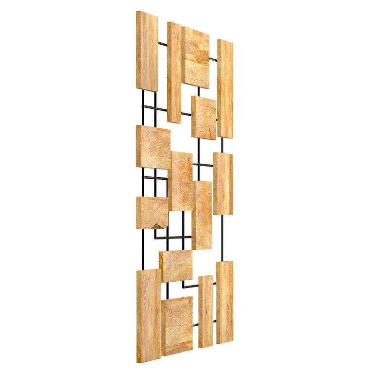 Decorative wall panel with mango wooden elements (385082) 3D model ...