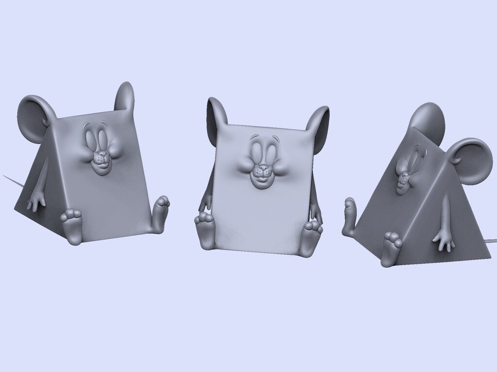 Jerry the triangular mouse for 3D printing. STL (385284) 3D model ...