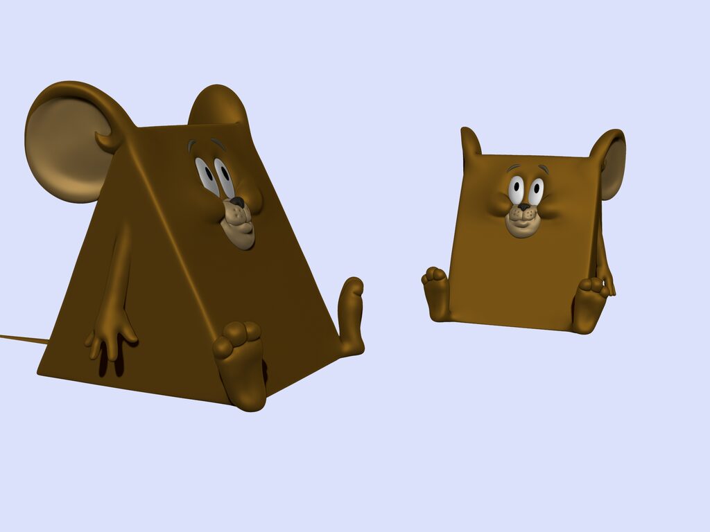 Jerry the triangular mouse for 3D printing. STL (385284) 3D model ...