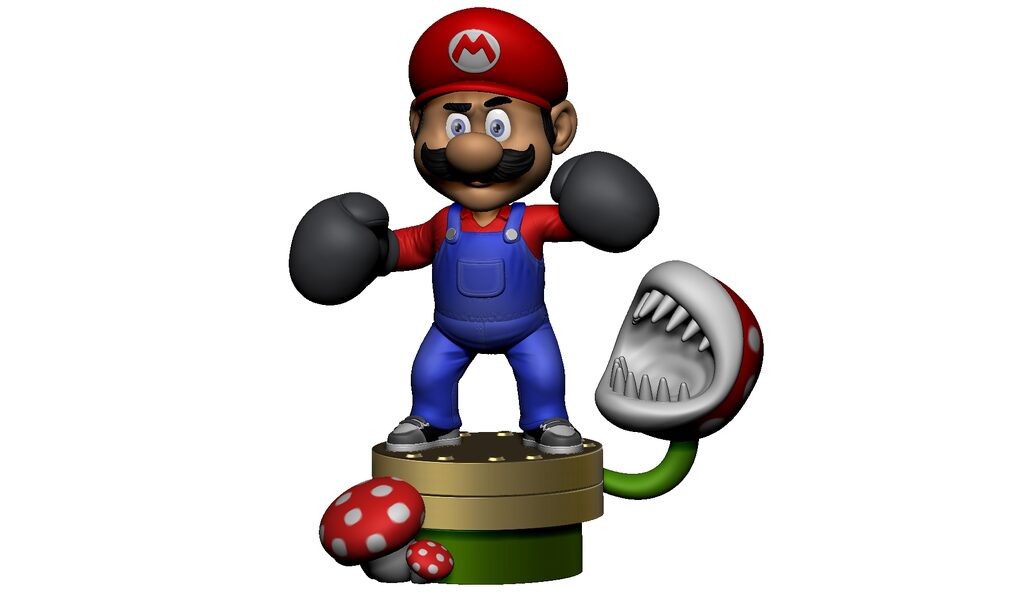 Super Mario for 3D printing. STL. (385470) 3D model - Download 3D