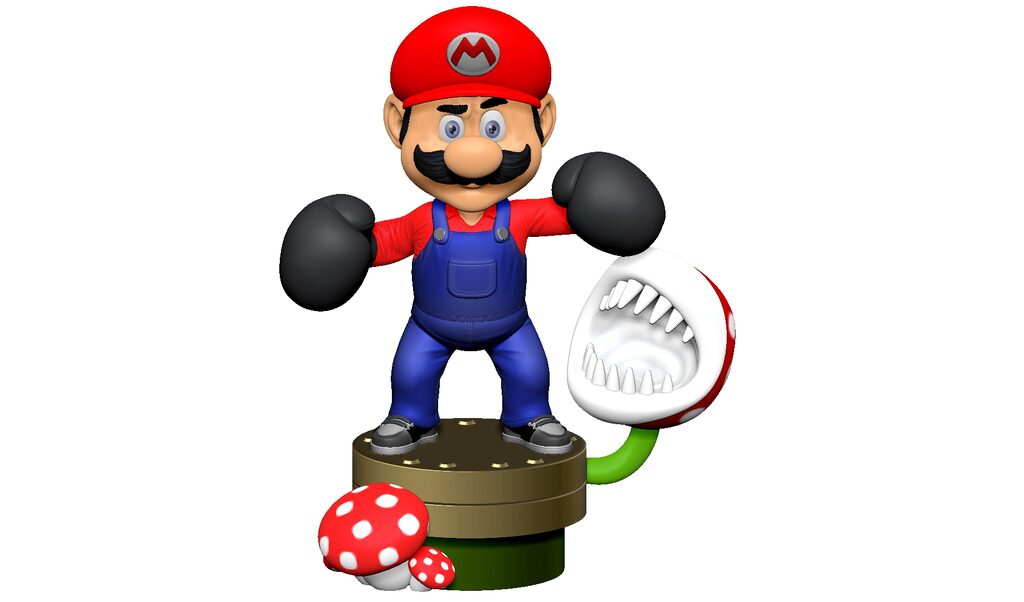 Super Mario for 3D printing. STL. (385470) 3D model - Download 3D model ...